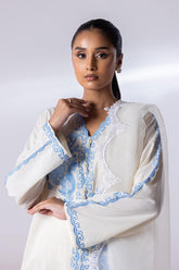 Stitched Lawn Embroidered Shirt + Culotte